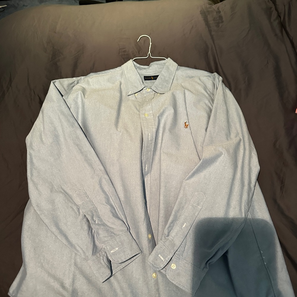 Polo RL Blue Button Down